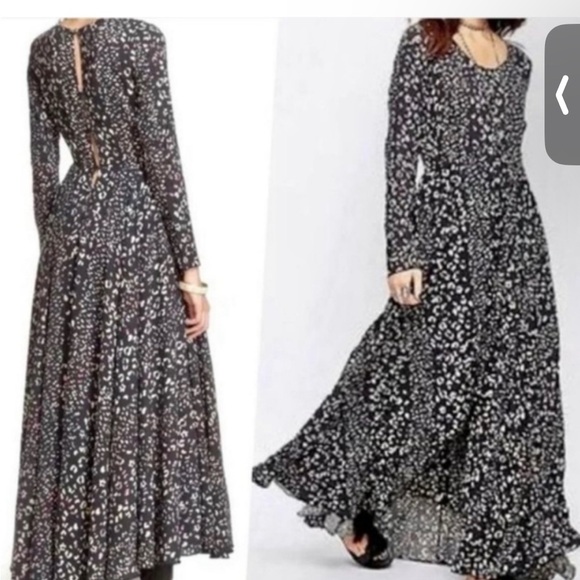Free People Boho Long Sleeve Maxi Dress - Picture 1 of 8